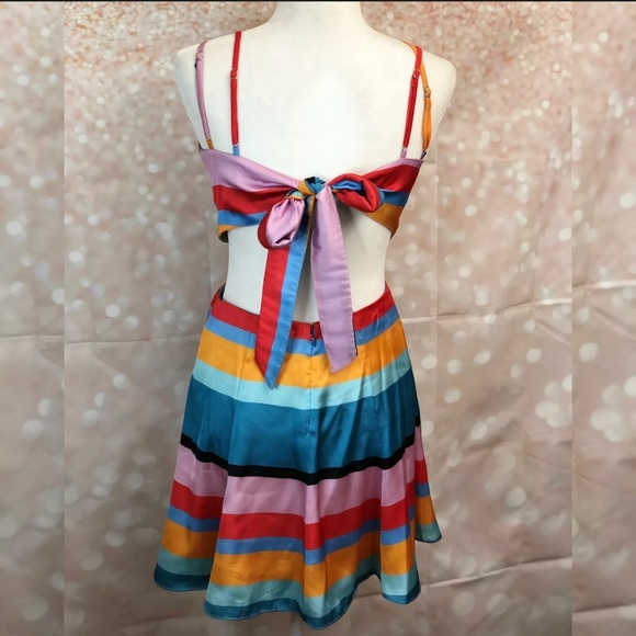 Lovers + Friends Alexandra Striped Cutout Dress S - Picture 4 of 6